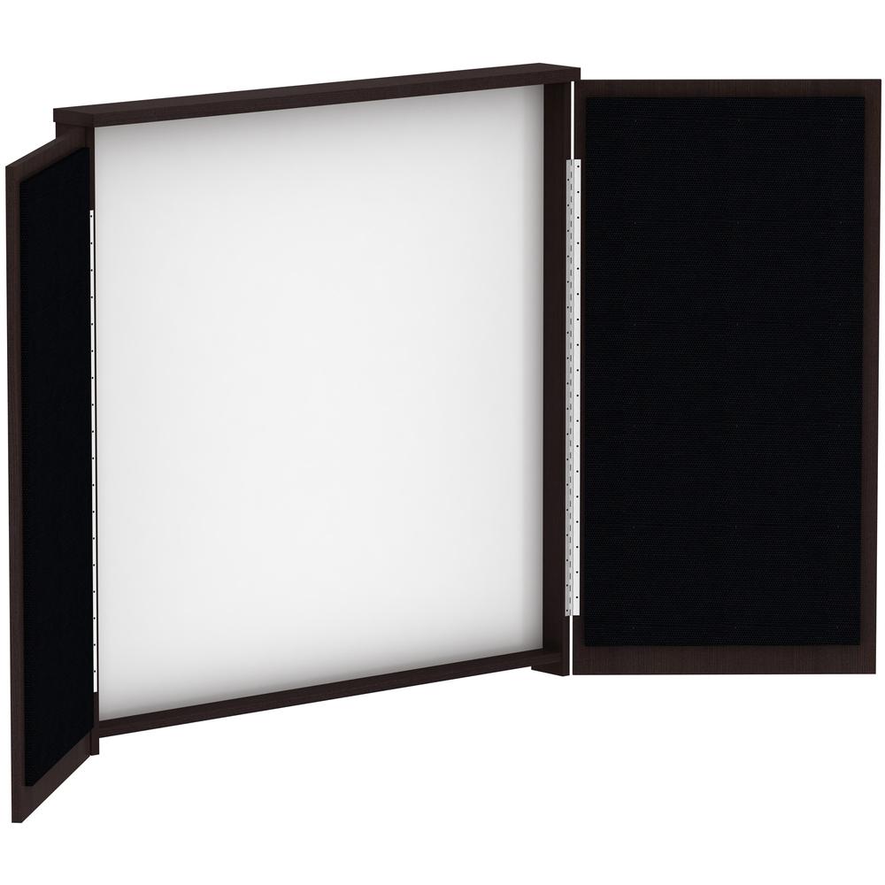 Lorell Dry-erase Whiteboard Presentation Cabinet - Hinged Door, Dry Erase Surface - 47.3" Height x 47.3" Width x 4.8" Depth - 1 Each. Picture 4