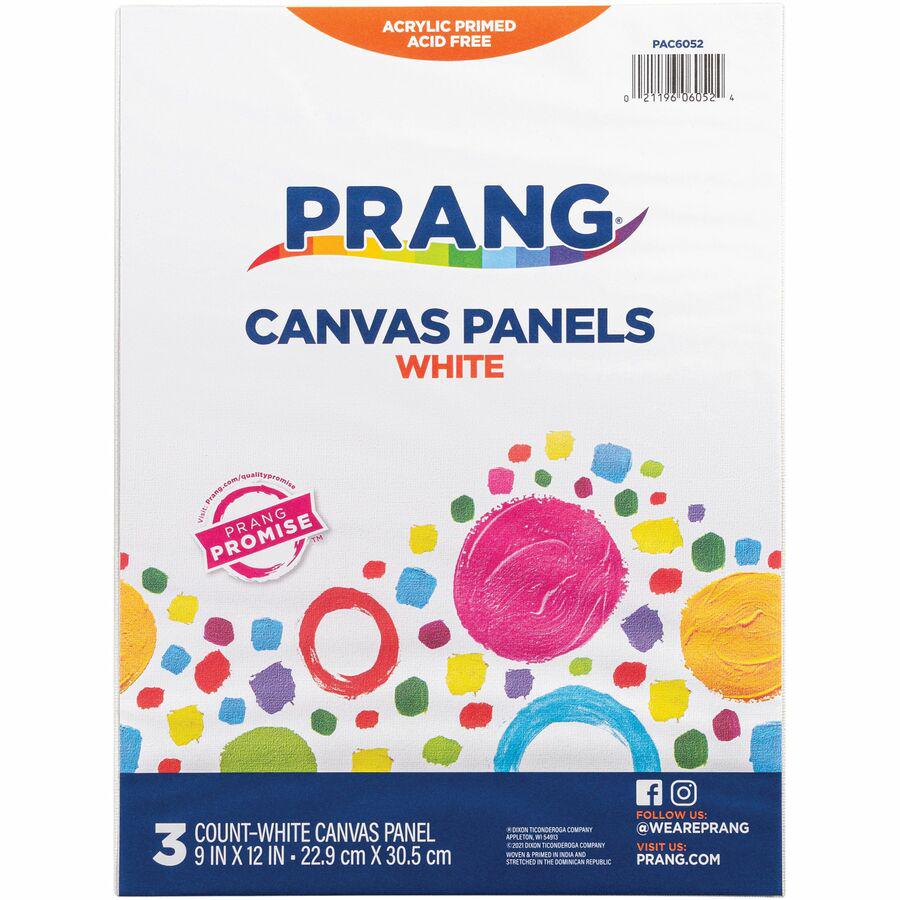 Prang Canvas Panels - Painting, Art - 3 Piece(s) x 9"Width x 125 milThickness x 12"Length - 3 / Pack - White - Acrylic. Picture 9