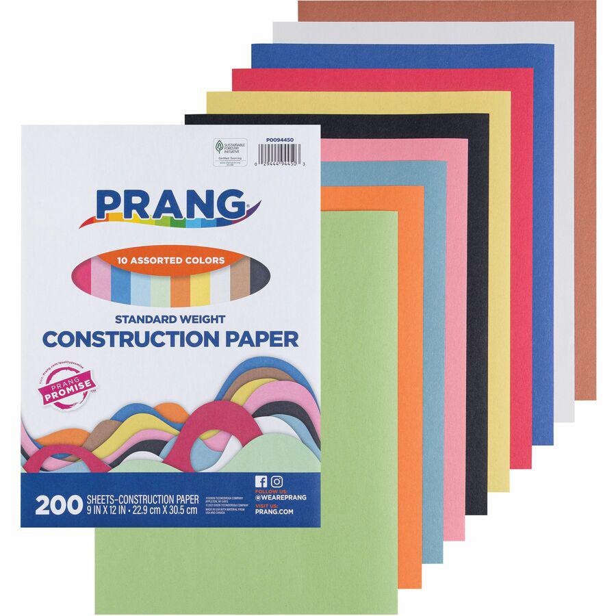 Prang Construction Paper - Art Project, Craft Project, Fun and Learning, Cutting, Pasting - 9"Width x 12"Length - 200 / Pack - Assorted. Picture 6