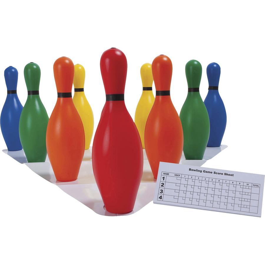 Champion Sports Multi-Color Plastic Bowling Pin Set - 10 / Set. Picture 2