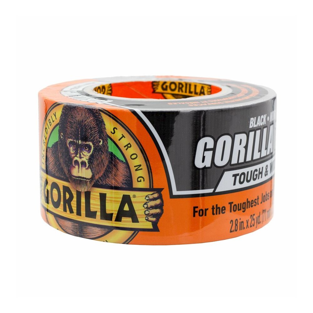 Gorilla Tough & Wide Tape - 25 yd Length x 2.88" Width - Black - Weather Resistant, Moisture Resistant, UV Resistant, Temperature Resistant - For Project, Repairing, Indoor, Outdoor, Rough Surface, Wo. Picture 3
