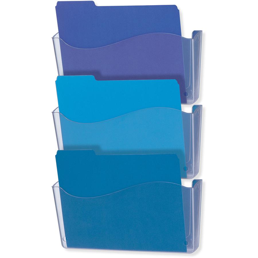 Officemate Unbreakable Wall File - 6.50" Height x 13.75" Width x 3" Depth - Unbreakable - Clear - 1 Each. Picture 4
