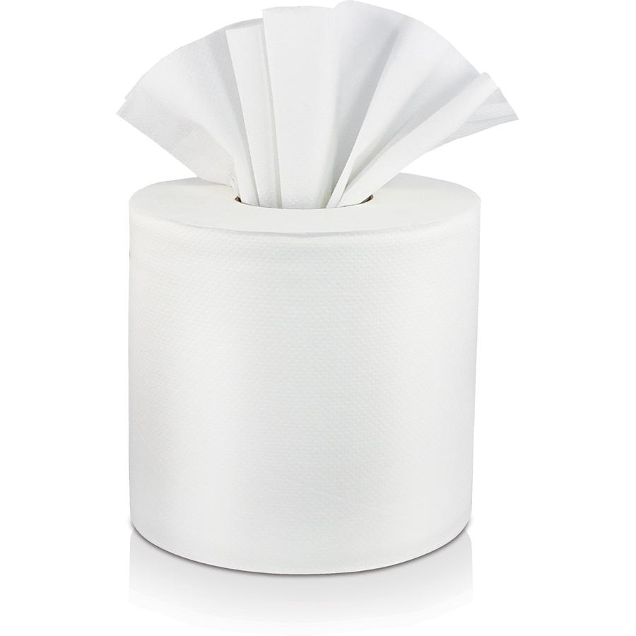 Solaris Paper Livi VPG Select Center Pull Towel - 2 Ply - 7.40" Width x 10.90" Length - White - 6 Rolls Per Roll - 660/Roll - 6 / Carton. Picture 2