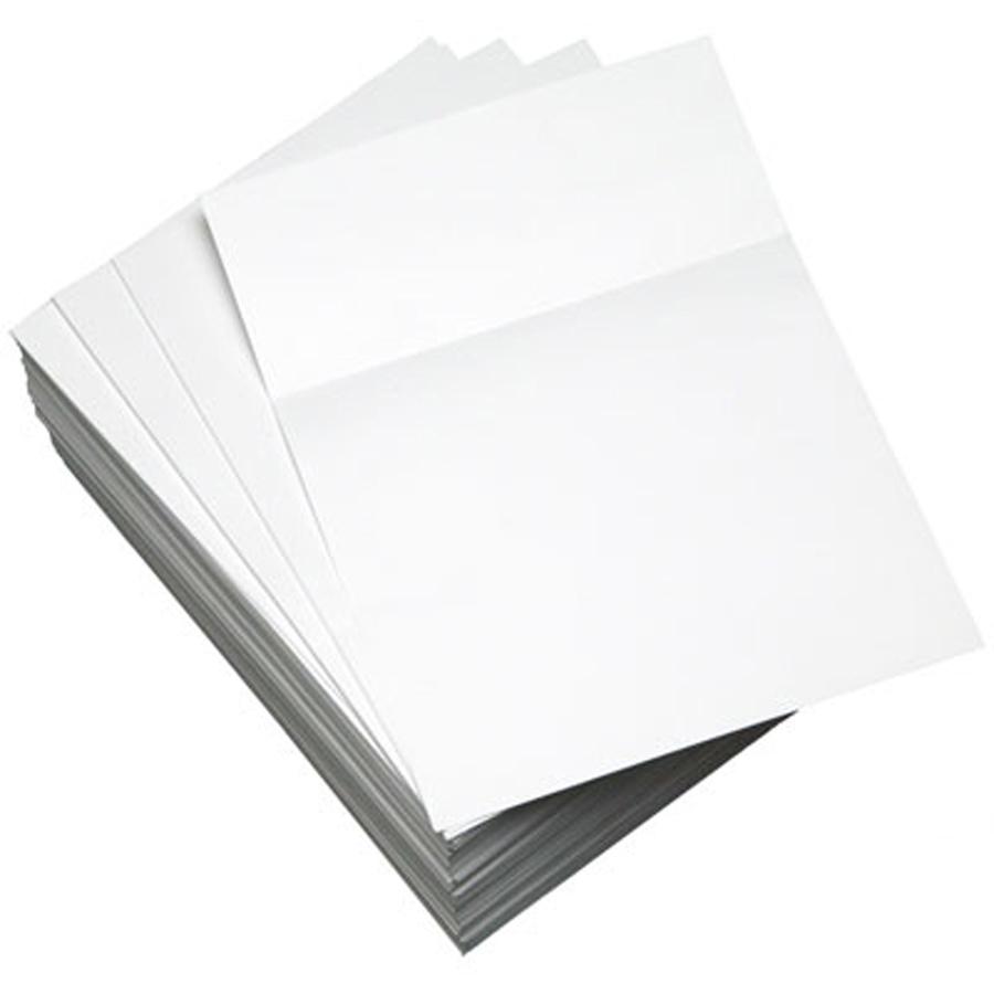 Lettermark Punched & Perforated Papers with Perforations 3-1/2" from the Bottom - White - 92 Brightness - Letter - 8 1/2" x 11" - 24 lb Basis Weight - 90 g/m² Grammage - 2500 / Carton - 2500 Shee. Picture 2