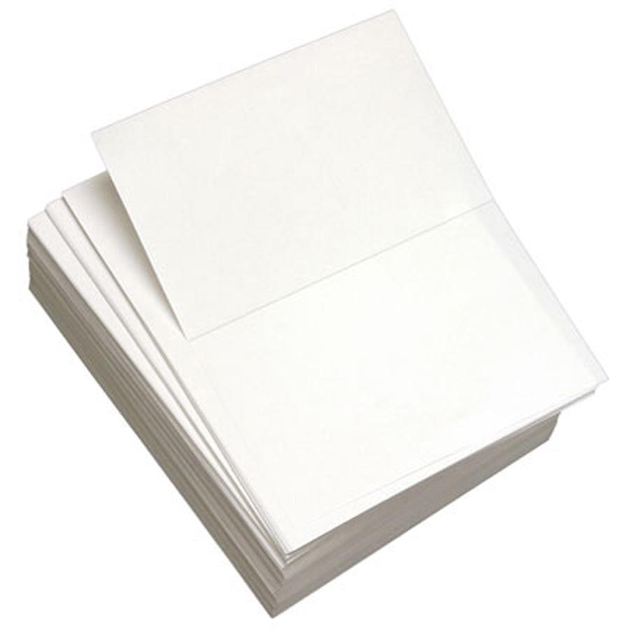 Lettermark Punched & Perforated Papers with Perforation at 5-1/2" - White - 92 Brightness - Letter - 8 1/2" x 11" - 20 lb Basis Weight - 75 g/m² Grammage - 2500 / Carton - 2500 Sheets - 500 Sheet. Picture 2