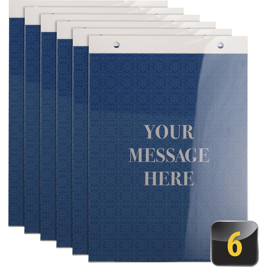 Officemate Vertical Sign Holder, 6PK - 1 / Each - 8.5" Width x 11" Height - 8.50" Holding Width x 11" Holding Height - Rectangular Shape - Easy to Use, Durable, Hanging Hole - Plastic - Clear. Picture 2