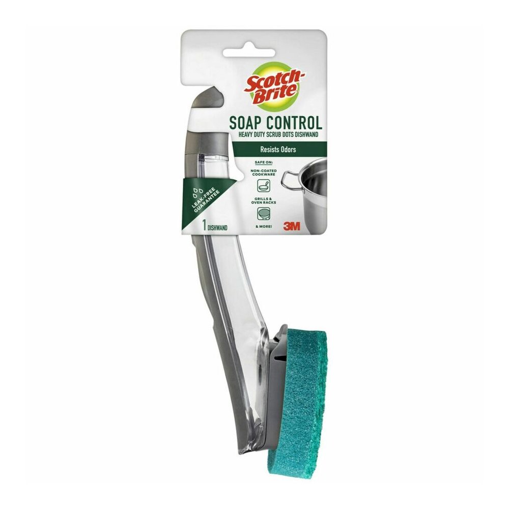 Scotch-Brite Advanced Heavy Duty Dishwand - 1 Each - Fiber - Green. Picture 2