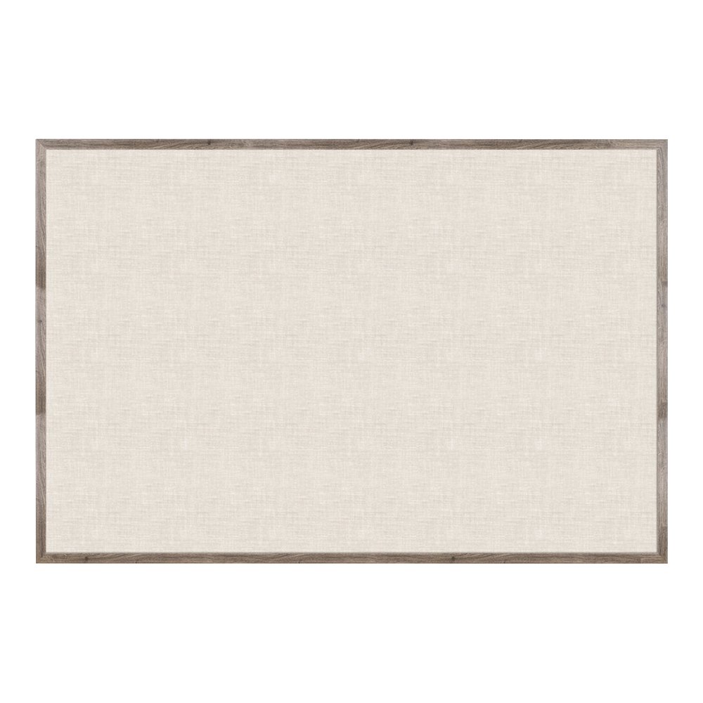 U Brands Linen Bulletin Board - 48" Board Height x 72" Board Width - Tan Linen Surface - Self-healing, Durable, Mounting System, Tackable, Sturdy, Damage Resistant - Rustic Wood Frame - 1 Each. Picture 4