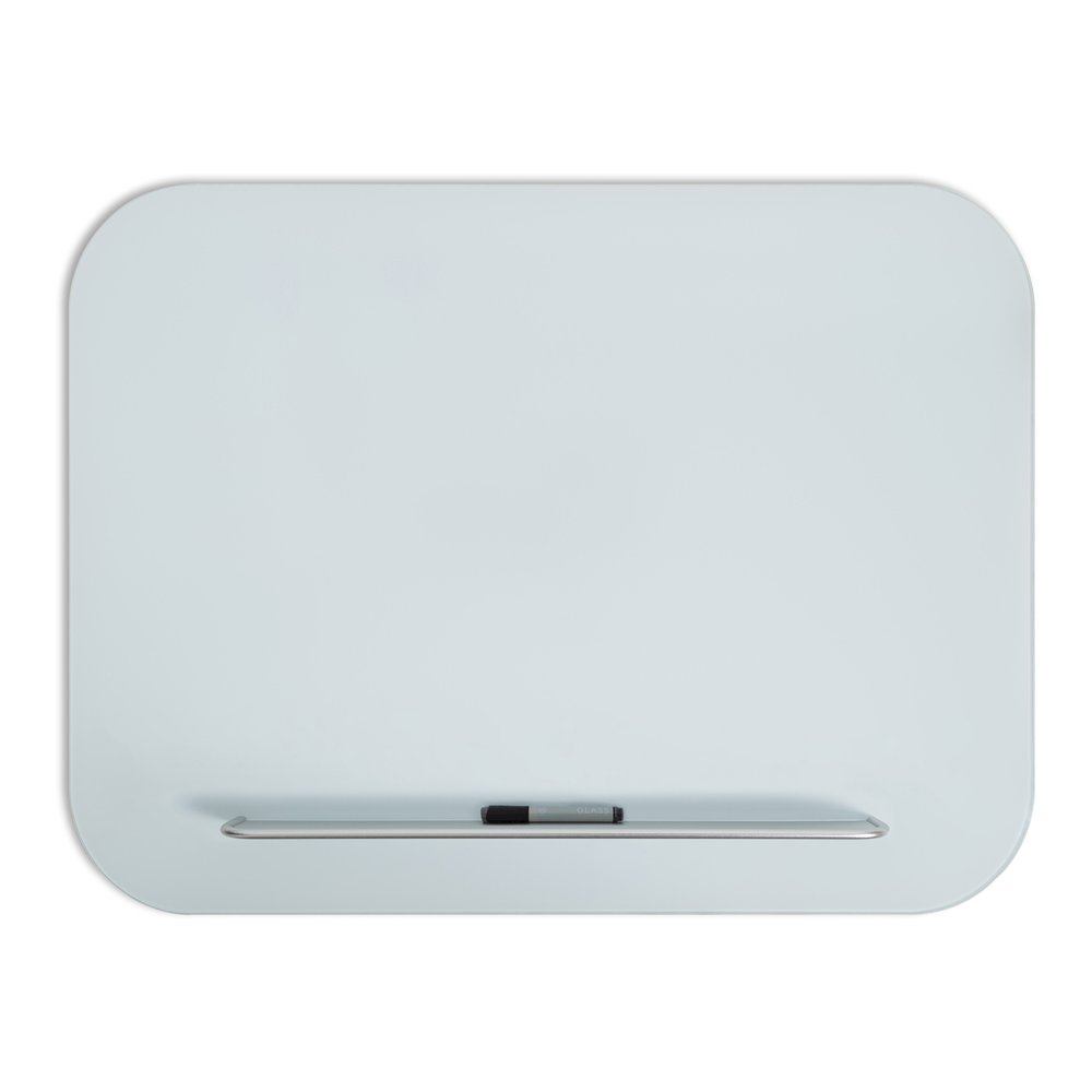 U Brands Magnetic Glass Frameless Dry-Erase Board - 48" (4 ft) Width x 36" (3 ft) Height - White Tempered Glass Surface - Rectangle - Horizontal/Vertical - Magnetic - 1 Each. Picture 4