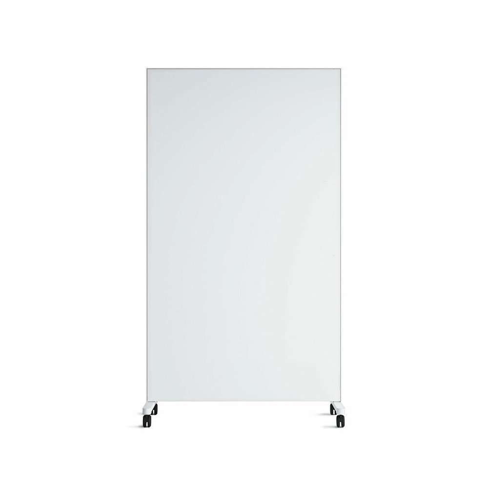 U Brands Double Sided Magnetic Glass Dry-Erase Mobile Floor Easel - 42" (3.5 ft) Width x 72" (6 ft) Height - Tempered Glass Surface - Rectangle - Vertical - Floor Standing - Magnetic - Eraser Included. Picture 6