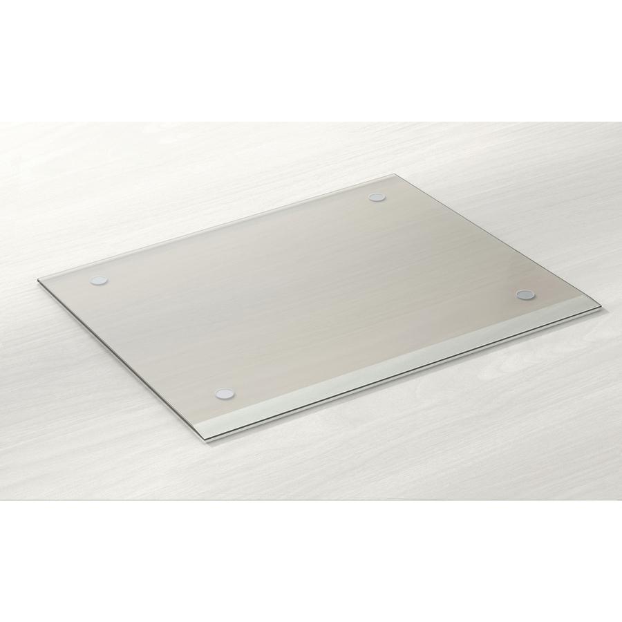 Lorell Desk Pad - Rectangular - 24" Width - Rubber - Clear. Picture 4
