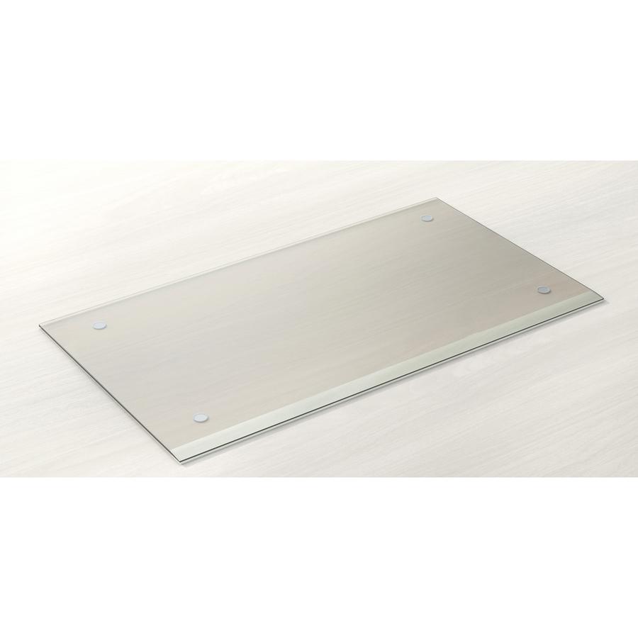 Lorell Desk Pad - Rectangular - 36" Width - Rubber - Clear. Picture 2