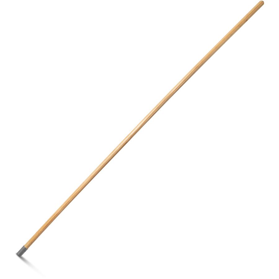 Genuine Joe Screw Mop Replacement Handle - 60" Length x 0.94" Diameter - Natural - Hardwood, Metal - 1 Each. Picture 3