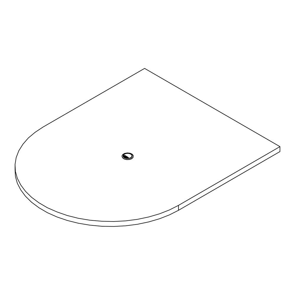 Lorell Prominence 2.0 Half-Racetrack Conference Tabletop - 60" x 48" x 1.5" , 0.1" Edge - Band Edge - Material: Particleboard - Finish: Laminate, Gray Elm. Picture 3
