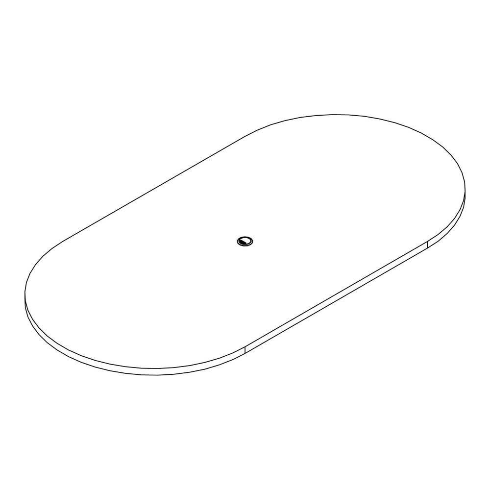 Lorell Prominence 2.0 Racetrack Conference Tabletop - Oval - 96" Width x 48" Depth, x 1.5" Thickness Top - Material: Particleboard - Finish: Gray - Laminated, Durable, Mar Resistant, Burn Resistant, I. Picture 8