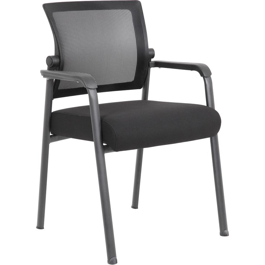Boss Mesh 4-Legged Guest Chair - Black Seat Color - Black Back Color - Mesh Back Material - Tubular Steel Frame Material - Four-legged Base - 1 Carton. Picture 12