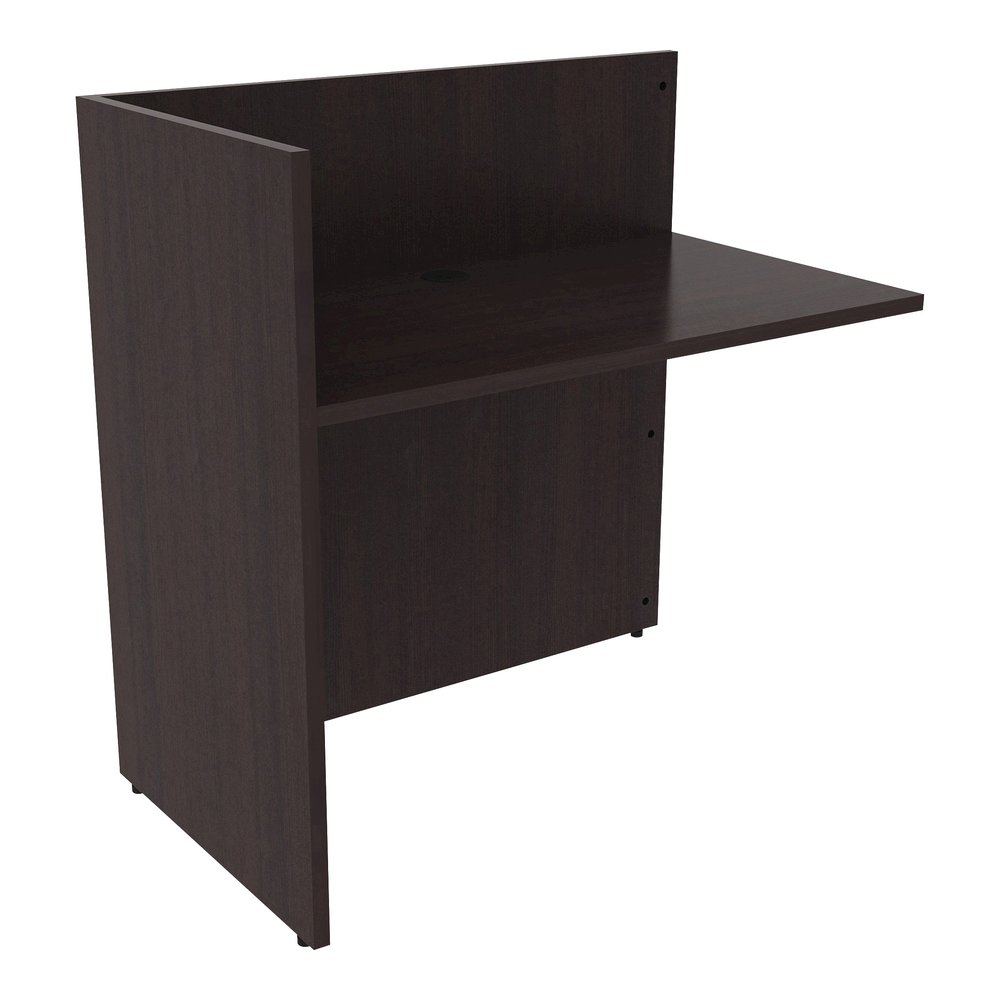 Lorell Essentials Series Reception Return - 41.5" Height x 42" Width x 24" Depth - Material: Laminate - Finish: Espresso - 1 Each. Picture 8