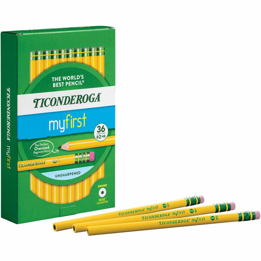 Ticonderoga My First Wood Pencil - #2 - Yellow Cedar Barrel - 36 / Pack. Picture 11