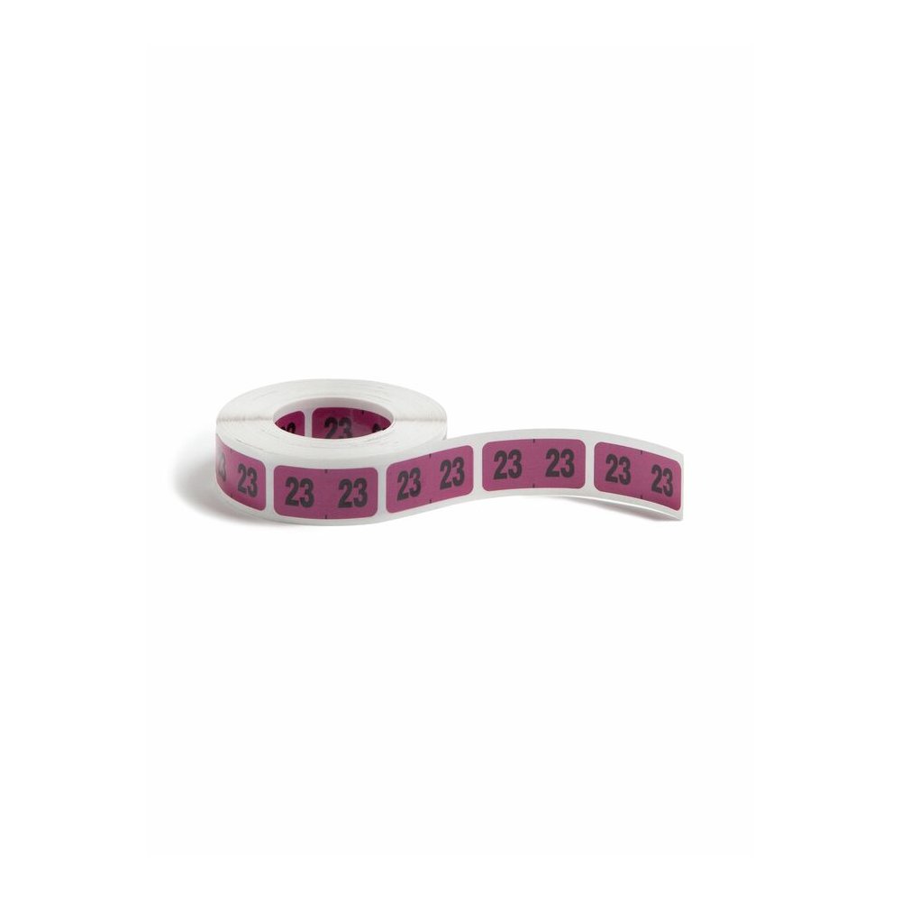 Smead ETYJ Color-Coded Year Labels - 23 - 3/4" Height x 1 1/2" Width - Rectangle - Purple - Laminated - 500 / Roll - 1 Roll. Picture 8