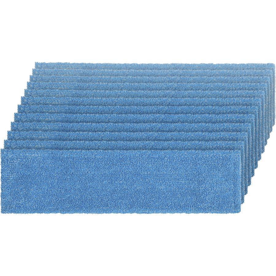 Rubbermaid Commercial Adaptable Flat Mop Microfiber Pad - 19.5" Length x 5.5" Depth - MicroFiber - Blue - 12 / Carton. Picture 9