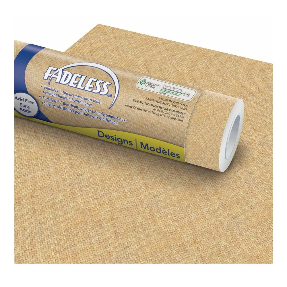 Fadeless Bulletin Board Paper Rolls - Art Project, Craft Project, School, Home, Office Project - 48" Width x 50 ft Length - 50 lb Basis Weight - Brown - 1 Roll. Picture 4