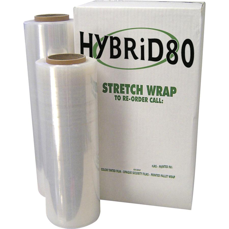 WP HYBRiD80 Pallet-tite Handwrap - 18" Width x 1500 ft Length x 0.5 mil Thickness - Clear - 4 / Carton. Picture 2
