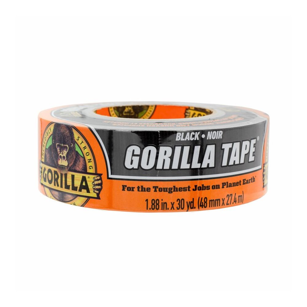 Gorilla Tape - 30 yd Length x 1.88" Width - Black - Weather Resistant, Moisture Resistant, UV Resistant, Temperature Resistant - For Project, Repairing, Indoor, Outdoor, Smooth Surface, Rough Surface,. Picture 4