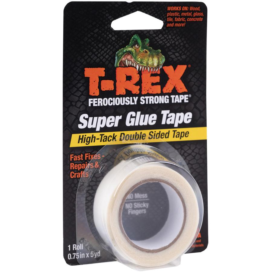 T-REX Double Sided Super Glue Tape - 15 ft Length x 0.75" Width - White - Acrylic - 1 Each. Picture 2