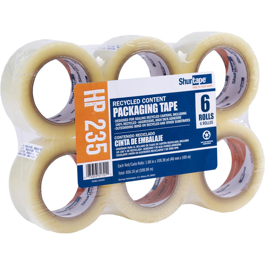 Duck HP 235 Hot Melt Packaging Tape - 109.36 yd Length x 1.89" Width - Clear - 6 / Pack. Picture 2
