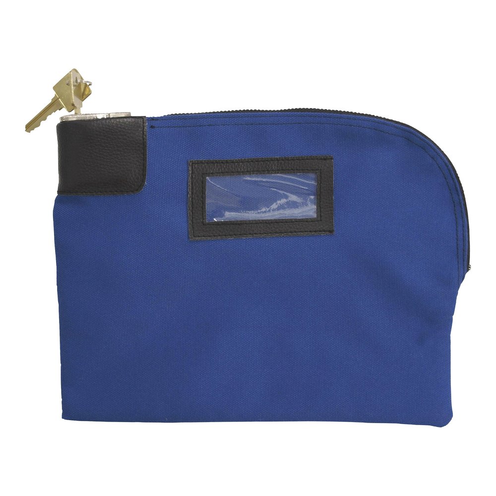 ControlTek Carrying Case Cash, Coin, Document, Card, Check - Royal Blue - Canvas Body - 8.5" Height x 11" Width - 1 Each. Picture 2