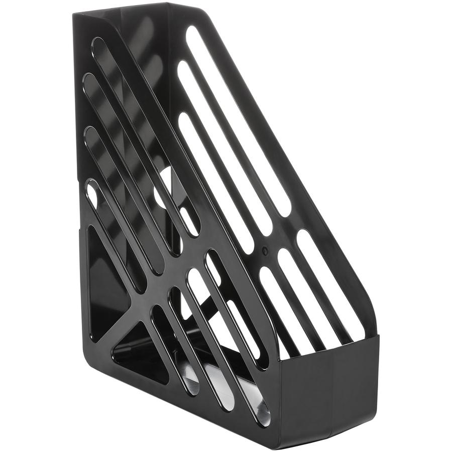 Deflecto AntiMicrobial Jumbo Magazine File - Black - Polystyrene. Picture 11