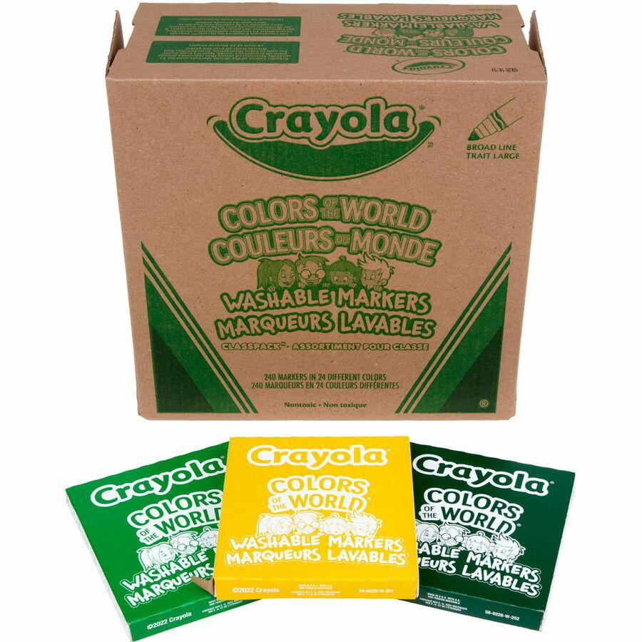 Crayola Multicultural Colors Washable Markers Broad Marker Point