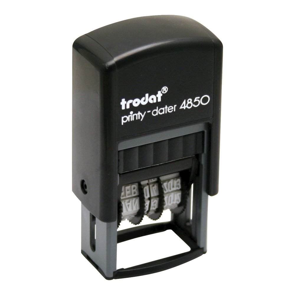 Trodat Micro 5-in-1 Date Stamp - Date Stamp - E-MAILED, FAXED, PAID, RECEIVED - 0.75" Impression Width - 10000 Impression(s) - 4 Bands - Assorted - Plastic Plastic - Recycled - 1 Each. Picture 3