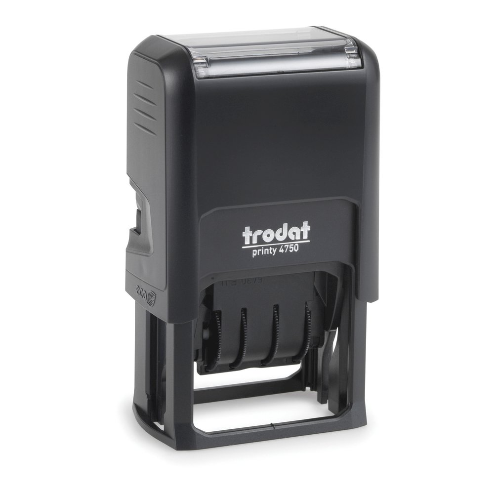 Printy 5-in-1 Date Stamp - Date Stamp - ENTERED, FAXED, PAID, RECEIVED - 10000 Impression(s) - Red, Blue - Recycled - 1 Each. Picture 9