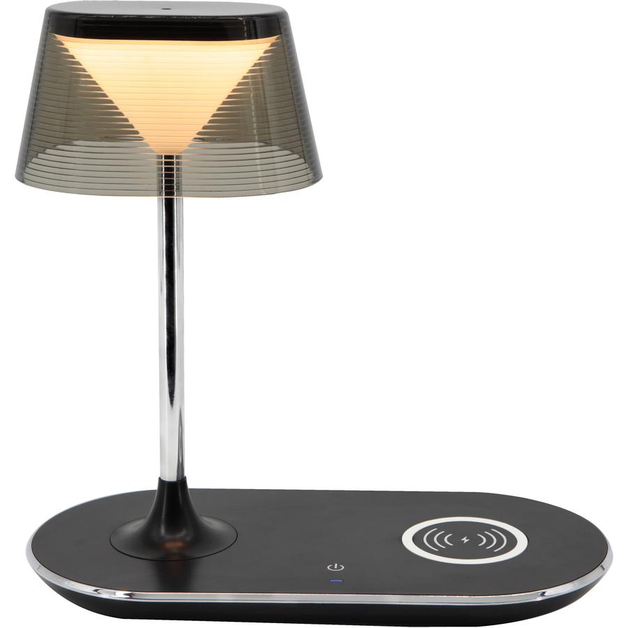 Data Accessories Company MP-328 LED Desk Lamp - Qi Wireless Charging, USB Charging, Dimmable, Touch-activated, Adjustable Brightness - 350 lm Lumens - Metal, Plastic - Desk Mountable - for Desk, Smart. Picture 2