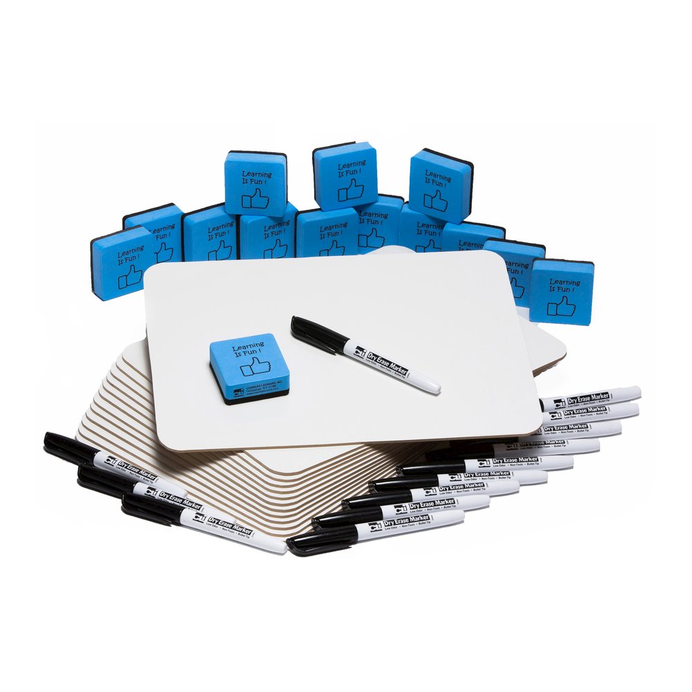 Charles Leonard Lapboard Classpack - 12" (1 ft) Width x 9" (0.8 ft) Height - White Masonite Surface - Lap - 30 / Set. Picture 6