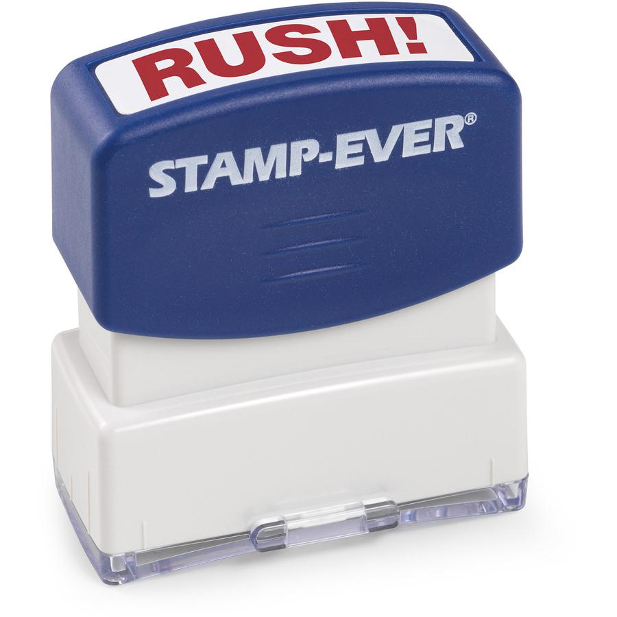 Trodat Pre-Inked RUSH! Stamp - Text Stamp - RUSH! - 1.69" Impression Width x 0.56" Impression Length - 50000 Impression(s) - Red - 1 Each - TAA Compliant. Picture 2