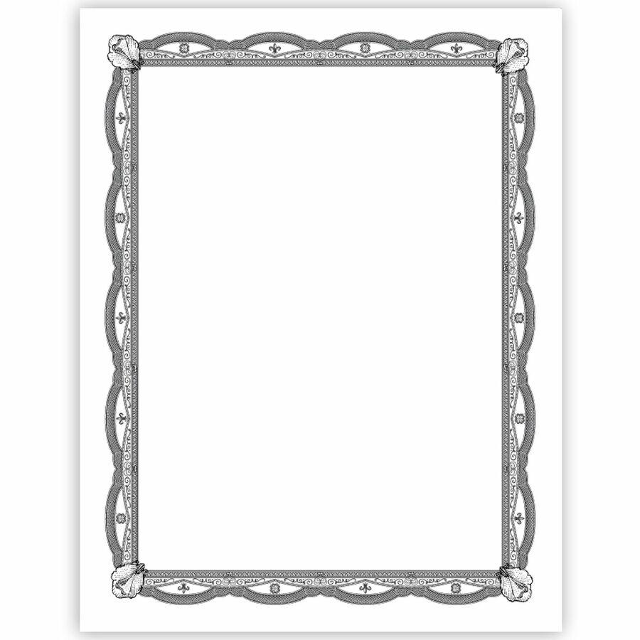 Geographics Silver Foil Award Certificates - 65 lb Basis Weight - 11" Width - Inkjet Compatible - Assorted, Silver - Foil - 15 / Pack. Picture 5