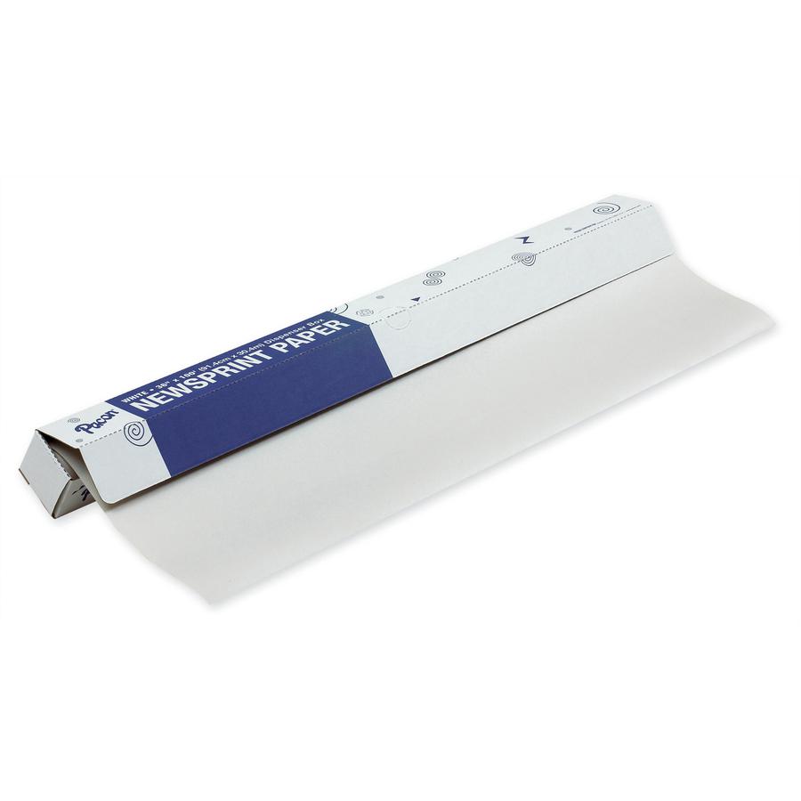 Rainbow Kraft Newsprint Paper Roll - Art - 36" Width x 100 ft Length - White - 1 Roll. Picture 2