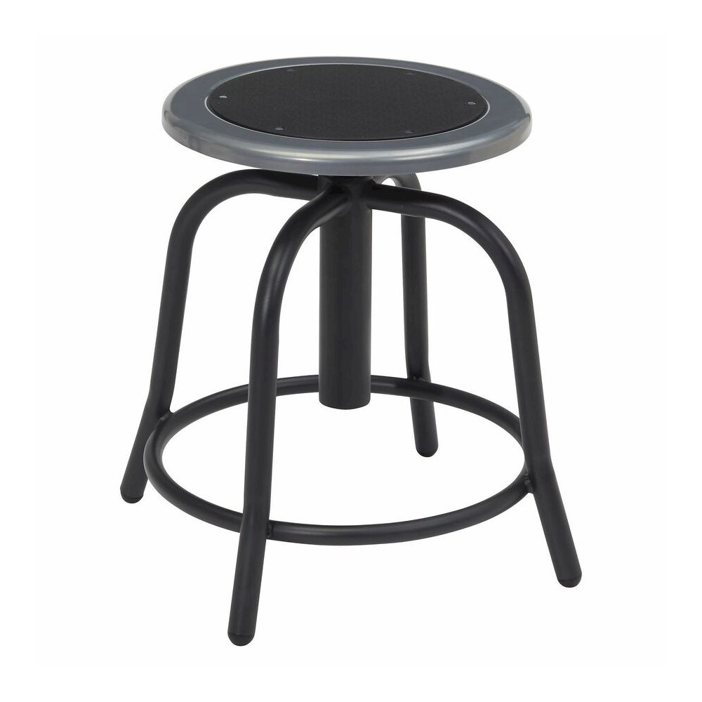 National Public Seating 6800 Series Stools - Black Seat Color - Steel, Metal Seat Material - Black Frame Color - Steel Frame Material - Curved Leg Base - Steel - 1 Each. Picture 5