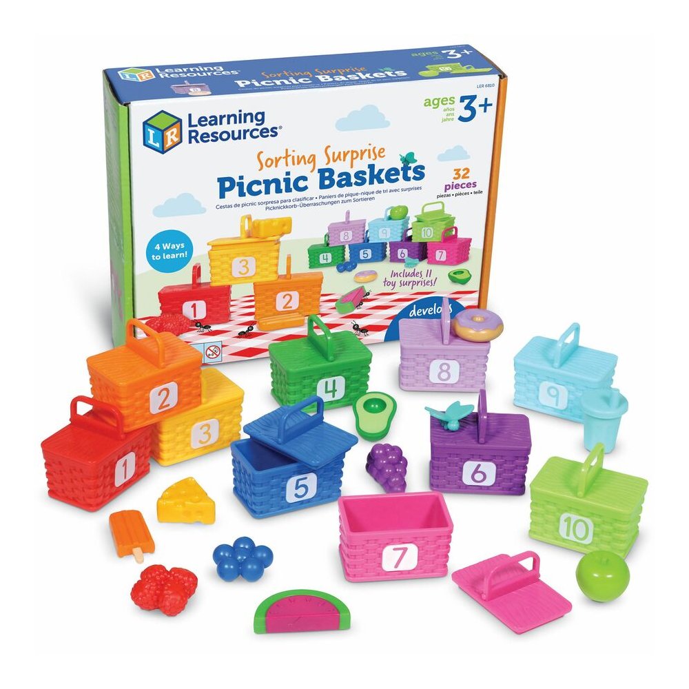 Learning Resources Sorting Surprise Picnic Baskets - Learning Toy - 3-7 Year - 32 Pieces - Multi. Picture 2