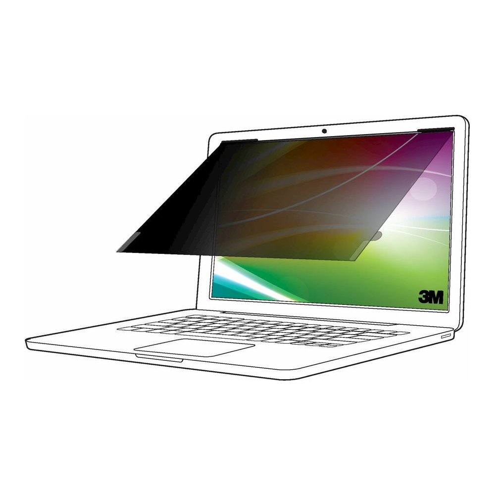 3M Bright Screen Privacy Filter for 14in Laptop, 16:9, BP140W9B Black, Matte - For 14" Widescreen LCD 2 in 1 Notebook - 16:9 - Scratch Resistant, Fingerprint Resistant - Anti-glare - 1 Each. Picture 4