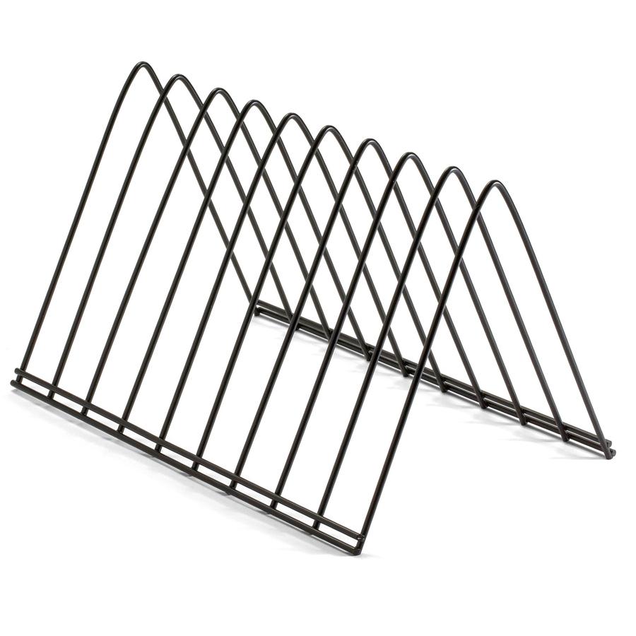Officemate 93150 Triangular Wire File Sorter, Black - 7" Height x 7" Width x 11" DepthDesktop - Sturdy - Black - Steel Wire - 1 Each. Picture 4