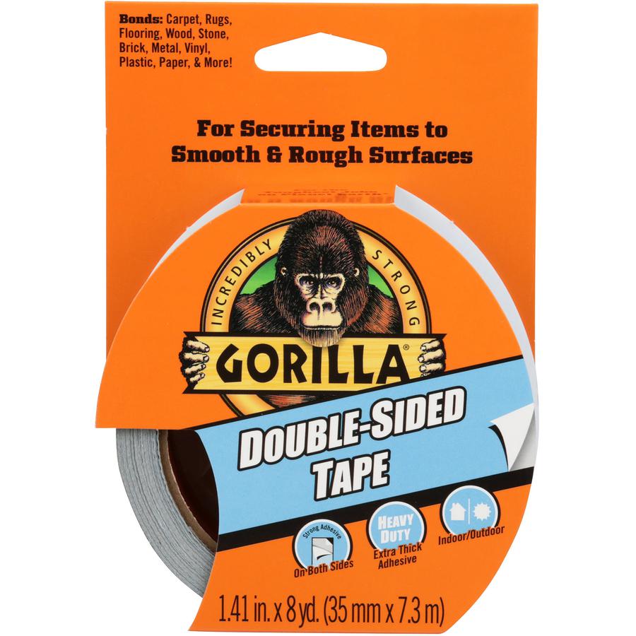 Gorilla Double-Sided Tape - 24 ft Length x 1.40" Width - Gray - 1 Roll. Picture 5