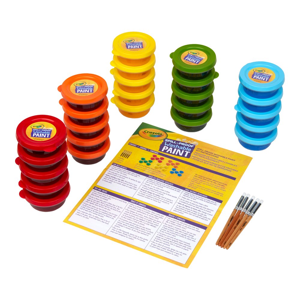Crayola Spill Proof Washable Paint Set - Art, Craft - Recommended For 3 Year - 25 / Pack. Picture 9