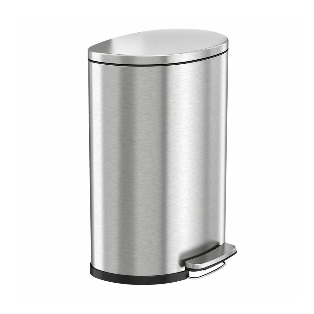 HLS Commercial Fire-Rated Soft Step Trash Can - 13.20 gal Capacity - Pedal Control, Handle, Durable, Smooth, Lid Closure, Fingerprint Proof, Fire Retardant, Removable Inner Bin - 26" Height x 18.5" Wi. Picture 4