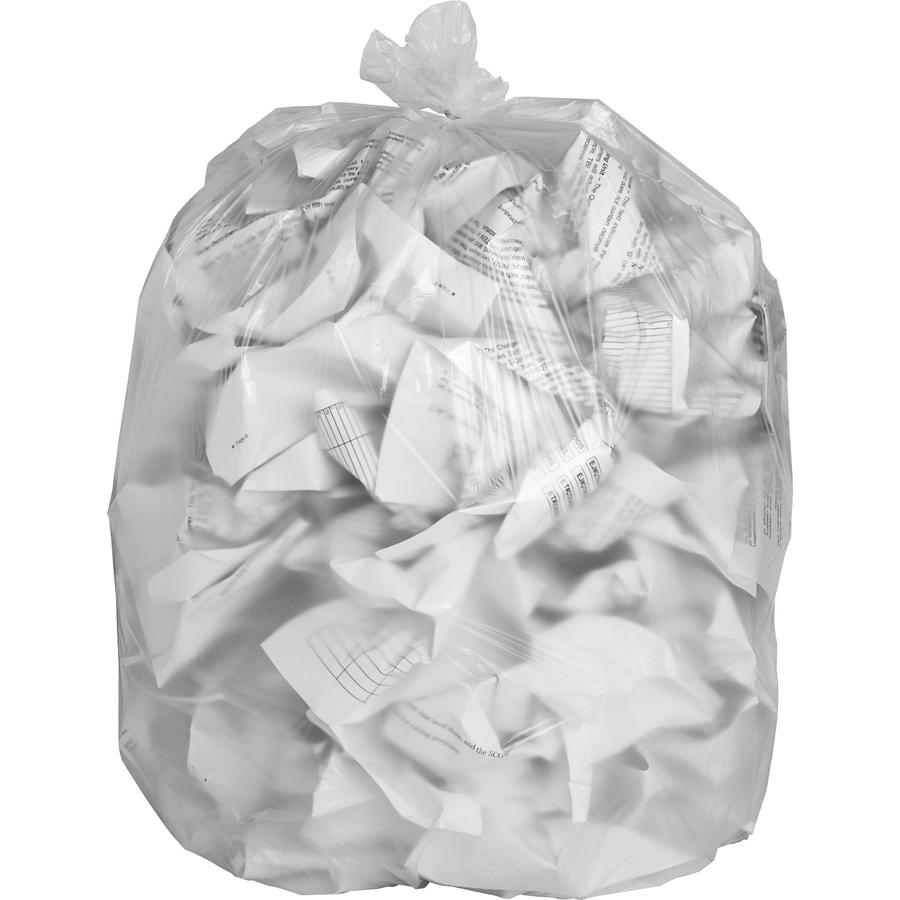 Everyday Genuine Joe High-Density Can Liners - 16 gal Capacity - 32" Length x 24" Width x 0.24 mil (6 Micron) Thickness - High Density - Clear - Resin - Office Waste, Receptacle - 1000 / Carton. Picture 4