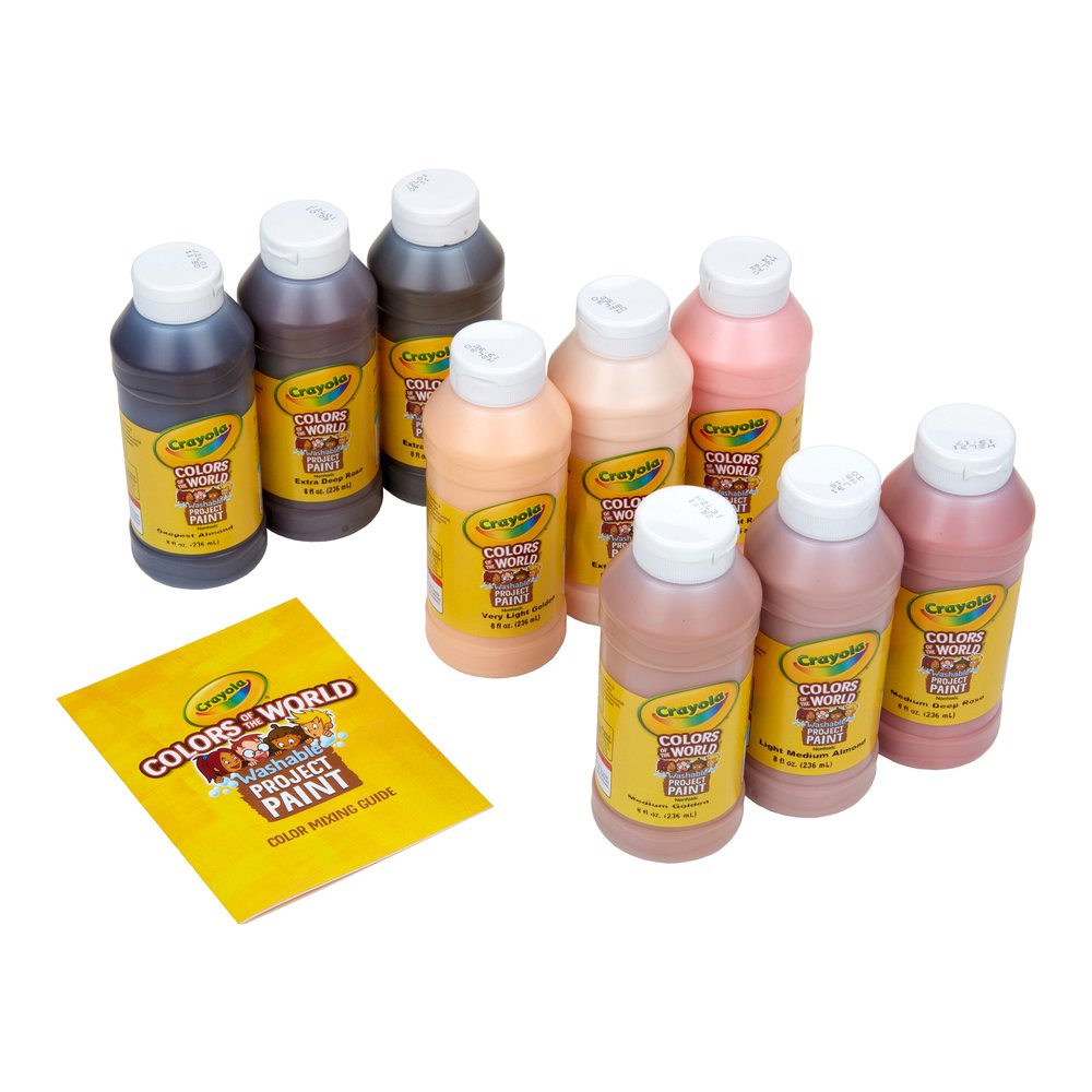 Crayola Colors of the World™ Washable Paint - Multicolor - 8 fl oz - Washable - 9 / Box. Picture 9