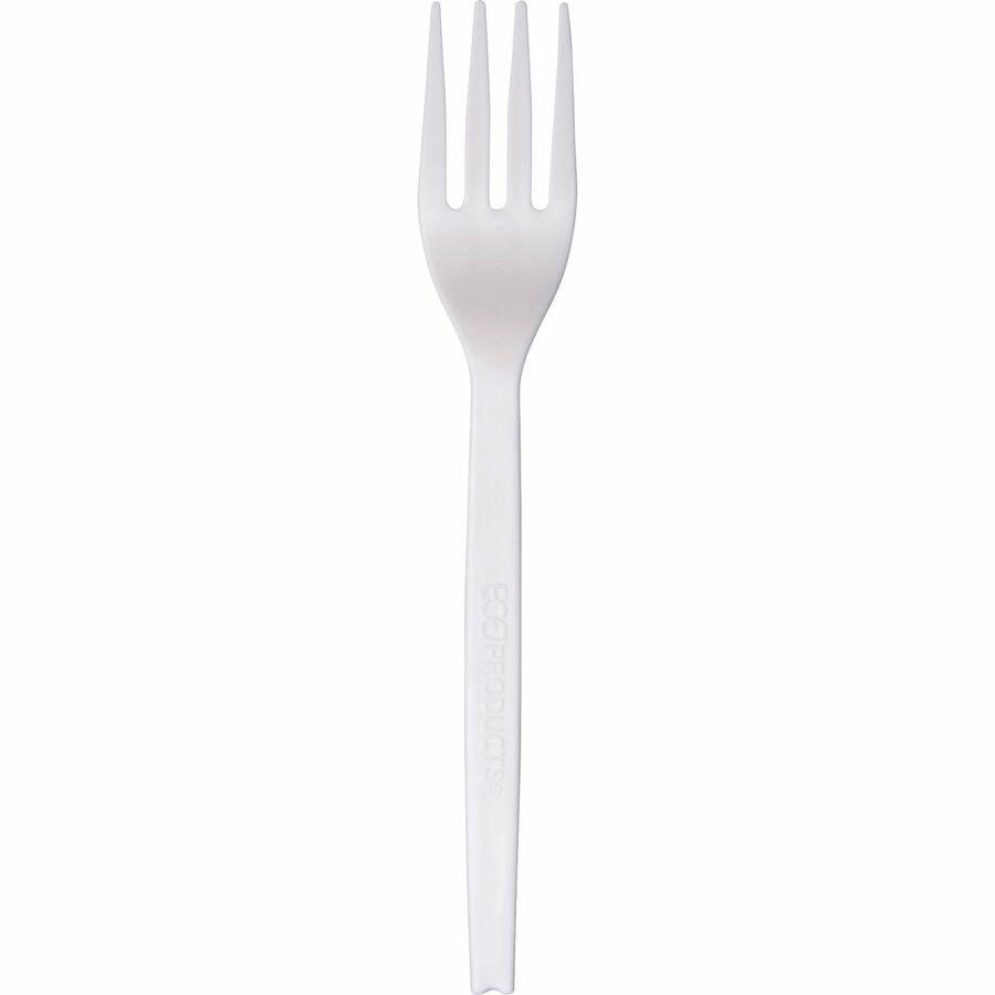 WNA 7" Plant Starch Forks - Fork - Breakroom - Plant Starch - Beige - 50/Pack - 20 / Carton. Picture 4