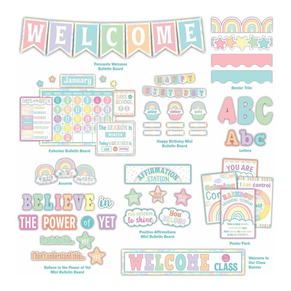 Teacher Created Resources Pastel Pop Decor Set - Multi - 1 Set. Picture 2